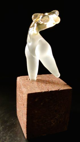Dancing girl glass sculpture
