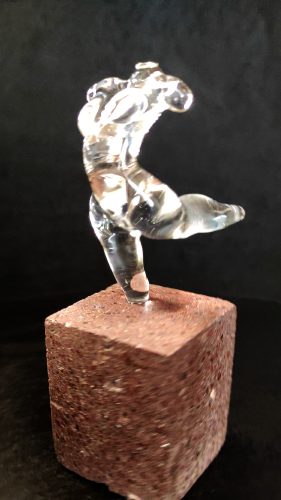 Dancing girl glass sculpture