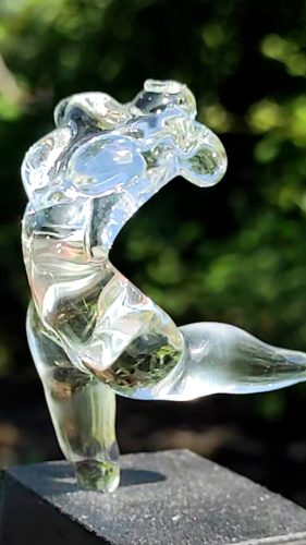 Dancing girl glass sculpture
