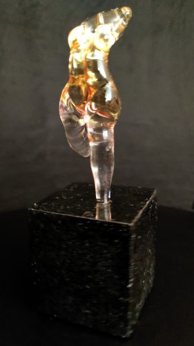 Dancing girl glass sculpture
