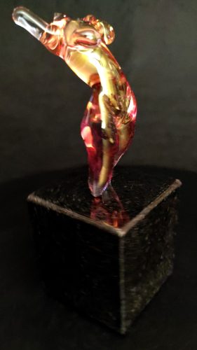 Dancing girl glass sculpture